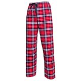 Boxercraft Plaid 100% Cotton Flannel Pant with Pockets, YOUTH SIZES Navy/Red-M