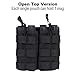 Outry M4 M16 AR-15 Type Magazine Pouch Mag Holder - Triple/Double/Single Airsoft MOLLE Mag Pouch - Open Top Version - Double - Black