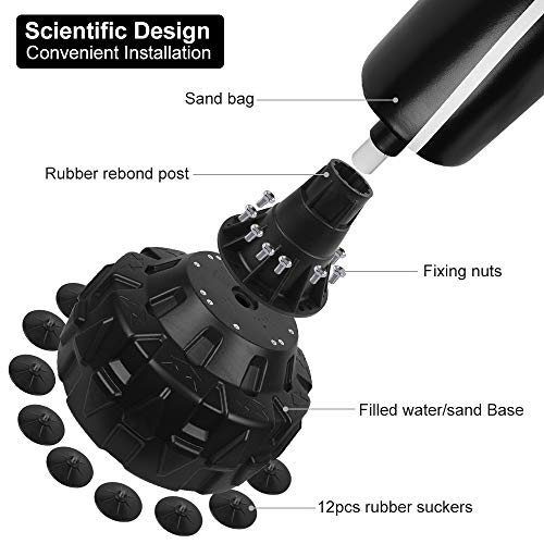 NUBARKO Freestanding Punching Bag 67''- 182lb Heavy Boxing Bag with Suction  Cup Base for Adult Youth Men Sta