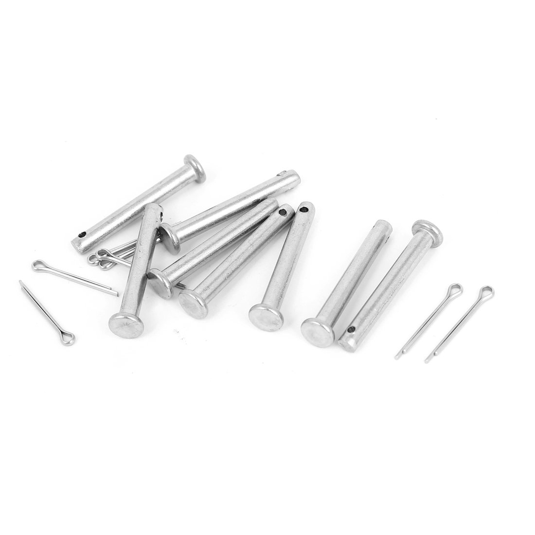 Sourcingmap 304 Stainless Steel Flat Head Round Clevis Pins Fastener M4x30mm 8 Pcs