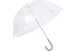 Capelli New York Adult Umbrella, Clear Umbrella for Rainy Days, Travel Essentials, Must-Have College Dorm Essentials