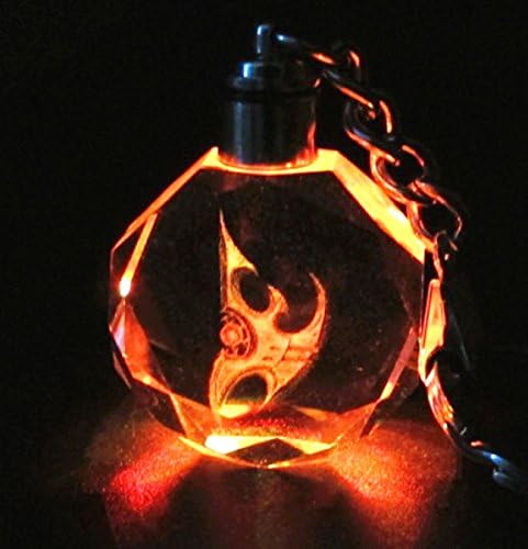 Starcraft 2 Protoss Logo Crystal Key Chain 6-LED-Color-Light Auto Transform New in Box