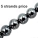 gemstone beads for jewelry making, sold per bag 5 strands inside (Hematite, 8mm)