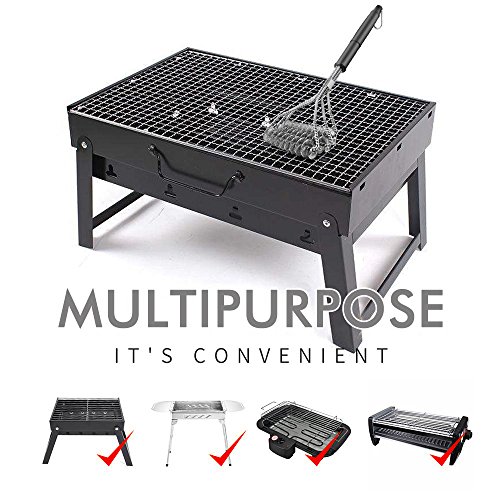 Vestaware Grill Brush Bristle Free - 18" BBQ Grill Brush with 3 Rust Resistant Stainless Steel Scrubbing Coils to Clean Each Corner - Barbecue Grill Cleaner Grilling Accessories Cleaner for Porcelain, - Thumbnail 6