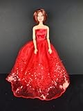 The Most Amazing Red Dress with Sequins Made to Fit Barbie Doll