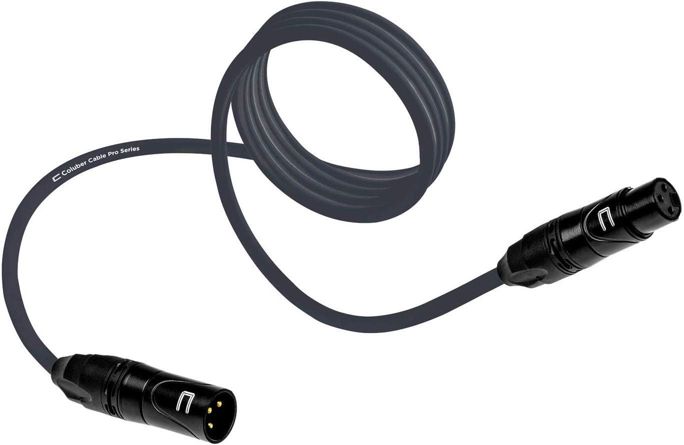 Balanced XLR Cable Male to Female - 100 Feet Black - Pro 3-Pin Microphone Connector for Powered Speakers, Audio Interface or Mixer for Live Performance & Recording