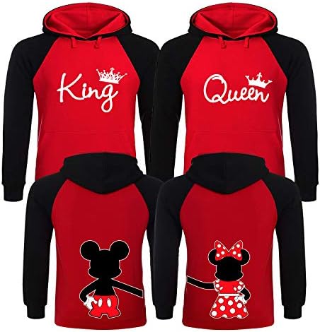 King and Queen Hoodies, Couples Christmas Sweaters, King and Queen Matching Hoodies for Couples