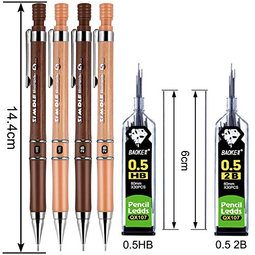 Mechanical Pencil Set, ExcelFu 16 Pieces 0.5 mm Mechanical Pencils with 2B/HB Lead Refills for Writing, Drawing, Signature