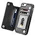 Hoofur iPhone SE 2022 Case, iPhone SE 2020 Case, Slim Fit Premium Leather iPhone 7 Wallet Cases Card Slots Shockproof Folio Flip Protective Defender Shell for Apple iPhone 7/8 / SE 2022 (Black)