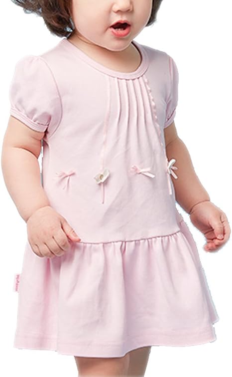 Juliana Vestido bebé niña Rosa y Flores Talle Alto Invierno 2021