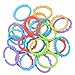 pranovo Rainbow Link C-Clips Hooks Plastic Chain Links C-Links Cage Hang Ring Plaything Climb Toys Foot Toy for Small Pet Rat Parrot Bird