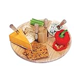 Picnic Plus Outdoor Portable Travel Salerno Cheese Board Wood