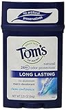 Tom's of Maine Long Lasting Mens Stick Deodorant, Clean Confidence, 2.25 Ounce