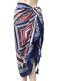 Oryer Womens Sarong Wrap Beach Pareo Swimwear Sarongs Cover up Swimsuit Wrap