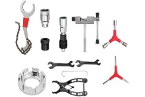 11 Pcs Bicycle Tool Kit for Trek Allant 2015, Bike Repair Tools Kit for Mountain, Road and Park Bicycle with Chain Riveter, T