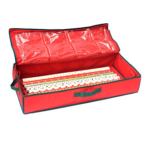 Wrapping Paper Storage Bag Heavy Duty Christmas Gift Wrap Box with