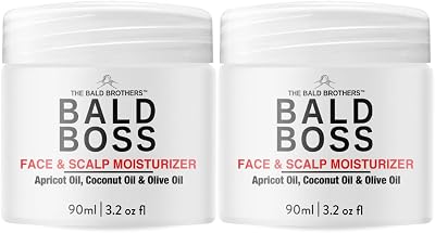 The Bald Brothers Bald Boss 60ml Two Pack - Vegan, Matte Non-Greasy Moisturiser