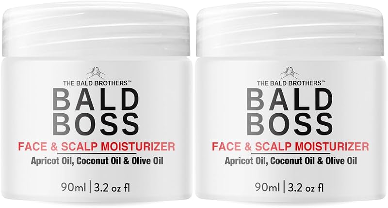 The Bald Brothers Bald Boss 60ml Two Pack - Vegan, Matte Non-Greasy Moisturiser
