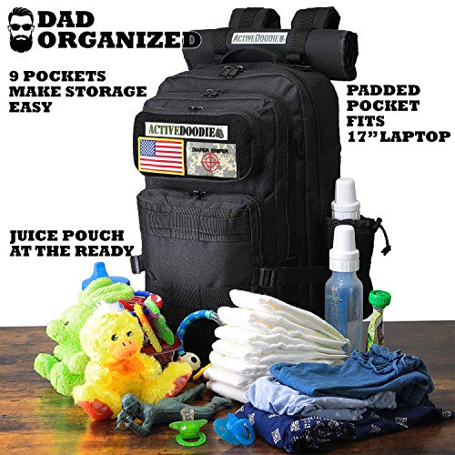 ActiveDoodie Dad Diaper Bag Backpack, Tactical Adventure Gear for Dads