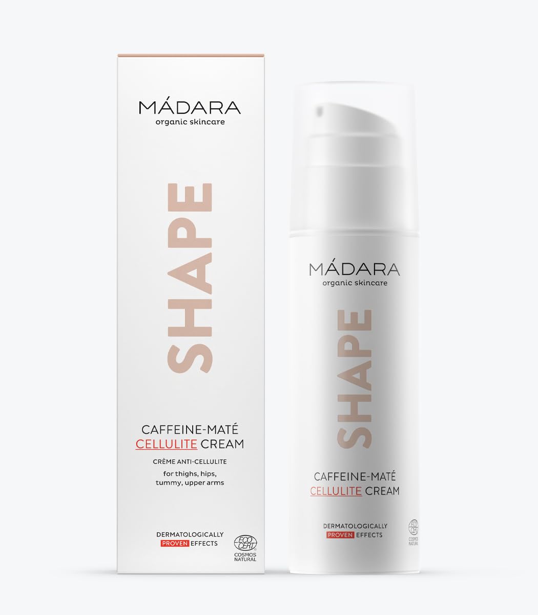 MÁDARA Shape Caffeine-Maté Cellulite Cream 150 ml – Firming & Toning Body Cream with Caffeine, Hyaluronic Acid, Maté & Horse Chestnut for Smoother, Sculpted-Looking Skin