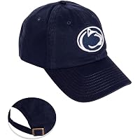Penn State Nittany Lions Baseball Hat — Adjustable Strap, Embroidered Logo, Washed Look — Blue