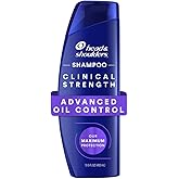 Head & Shoulders Dandruff Shampoo, Clinical Strength Advanced Oil Control, Our Maximum Anti-Dandruff Prescription-Strength Formula, Flake Protection, Seborrheic Dermatitis Relief, Citrus, 13.5 Fl Oz