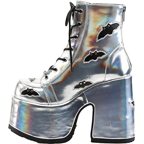 demonia silver boots