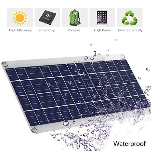 Solar Panel 25W 18V 12V Bendable Flexible,Solar Car Battery Charger Maintainer Portable Trickle Charger with Cigarette Lighter Plug,Charging Clip Line for Motorcycle RV Boat with 10A Charge Controller - Thumbnail 2