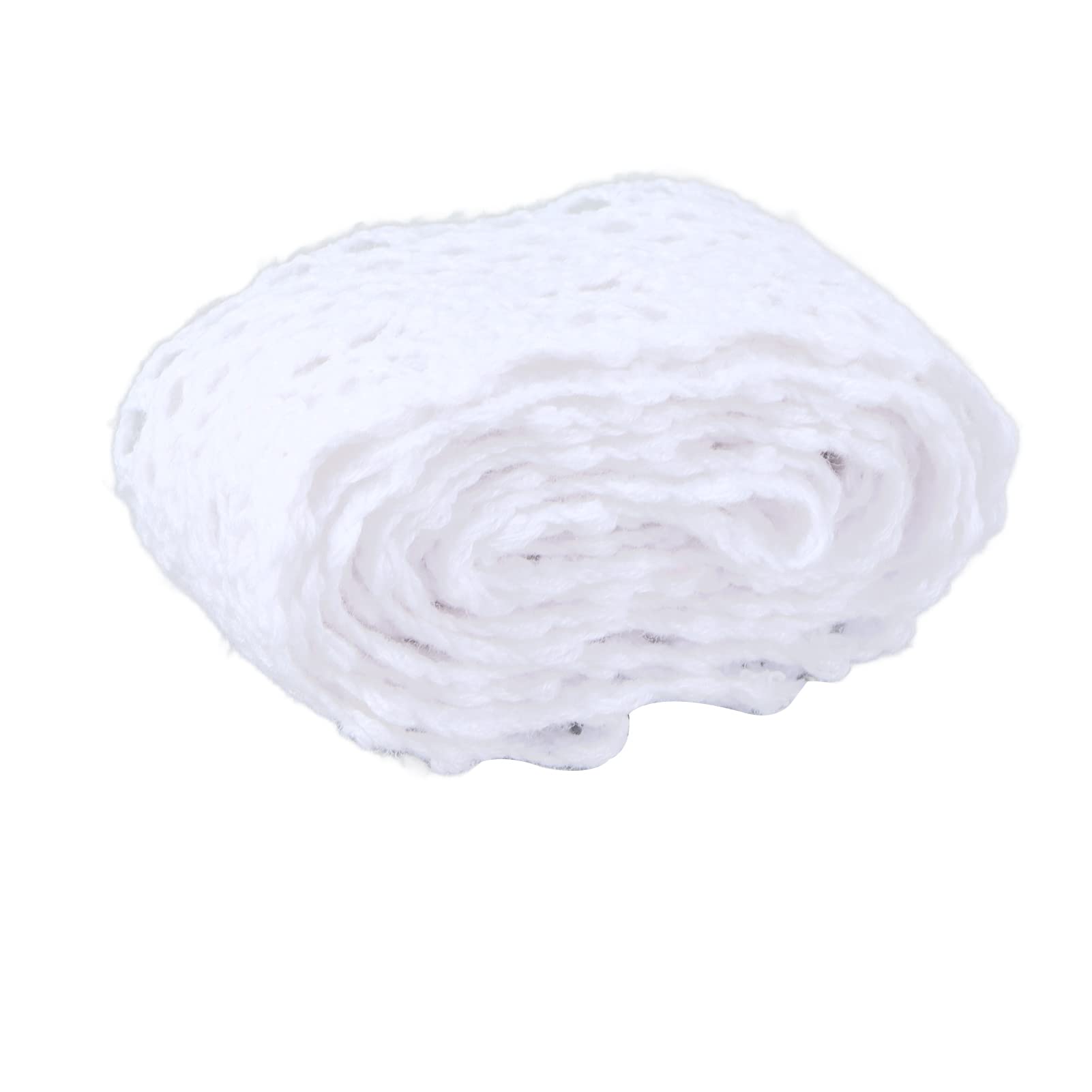 20 Yards Lace Ribbons for Crafts, Sewing Lace Trims, Cotton Lace Ribbon for Crafts, Crochet Lace Ribbon Trim Cotton for Gift Wrapping DIY Craft 2.5cm Wide(White)