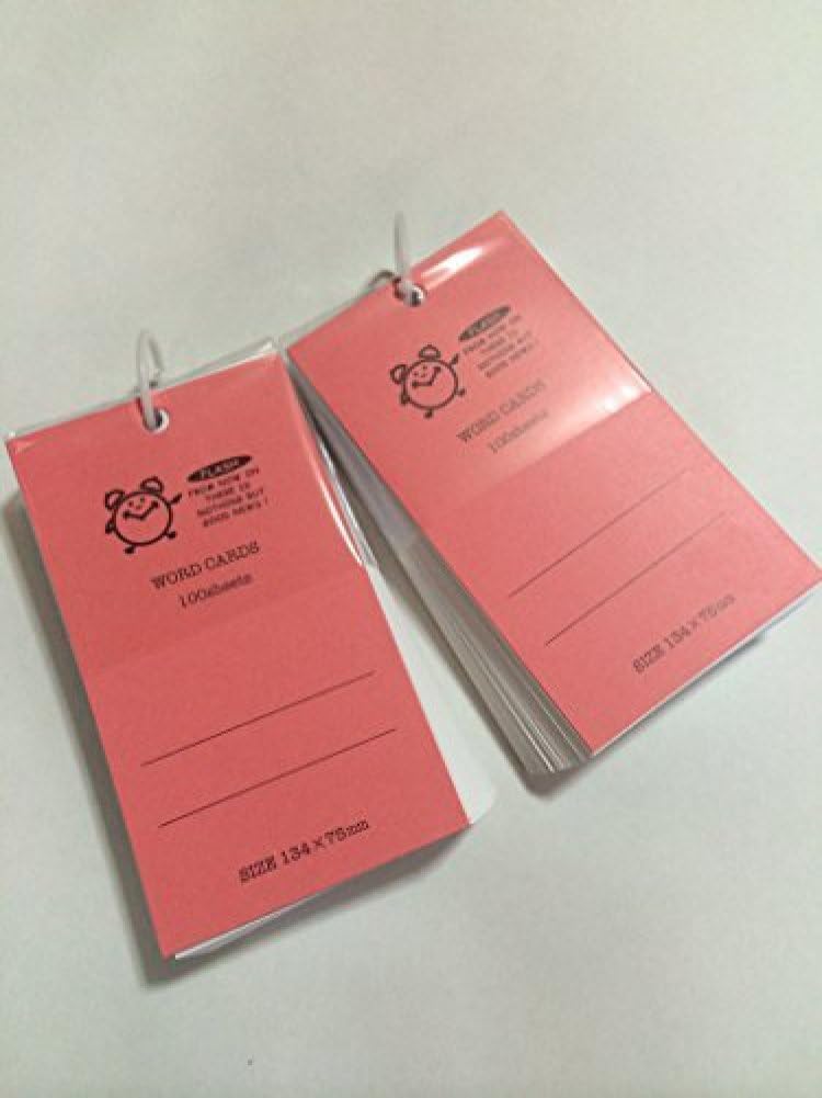 Big Blank Flash Cards with Binder Ring - 3.0 X 5.3 Set of 2 Decks, 100 Cards Each (200 Cards)