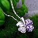 Merdia Four Leaf Clover Heart-shaped Crystal Pendant Necklace | Necklaces for Women | Heart Necklace | Silver necklace for Women | Womens Gifts | Heart Pendant Necklace | 4 Leaf Clover Necklace