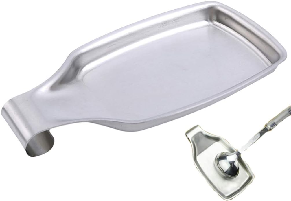 Yunzee Spoon Rest Stainless Steel Double Spoon Holder Kitchen Utensil