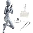 COPYLOVE Figure Model PVC Action Figure Drawing Models Figure Artist Draw Painting Model Mannequin Jointed Doll, Drawing Mannequin Figure Models for Artists (Grey Female)