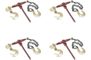 Mytee Products Ratchet Pro Binder w/ 3/8" Grab & 1/2" Sling Hook, & 2' G80 Chain & 1/2" Sling Hook, (4 Pack)