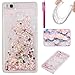 Huawei P9 Lite Case, Firefish Glitter Liquid Cover Slim Soft TPU Rubber Silicone Case Impact Resistant Durable Protective Case for Huawei P9 lite -Pink
