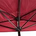 Sundale Outdoor 9 Feet Steel Half Umbrella Table Market Patio Umbrella with Crank and Strap for Garden, Deck, Backyard, Pool, 5 Steel Ribs, 100% Polyester Canopy (Red)