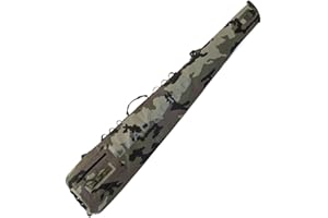 DEAD BIRD ENTERPRISES Waterproof Floating Shotgun Case for Hunting, Soft Rifle Case with Padded Interior, 500D PVC Tarpaulin Gun Dry Bag with Roll-Top Closure, Shoulder Strap, Camouflage Design, Fits Shotguns up to 60.5"