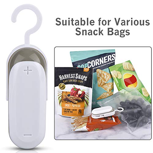 WOM Mini Bag Sealer Handheld Heat Sealer Machine 2 in 1 Food Sealer and