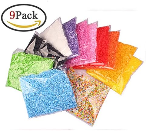 VTURE Styrofoam Craft Foam Balls - for Creative Crafts Decorations, Wedding and Party Decorations, DIY Slime - 0.08-0.16 Inch (2-4mm) –Colorful – 60000 Pieces
