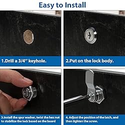 Keyed Different, goldenwarm Mailbox Cam Lock