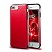 technext020 iPhone 7 Plus Red Leather Case/iPhone 8 Plus Red Leather Case, Ultra Slim Fit Artificial PU Synthetic Leather Case Shock Resistance Protective Cover for iPhone 7 Plus/iPhone 8 Plus Red