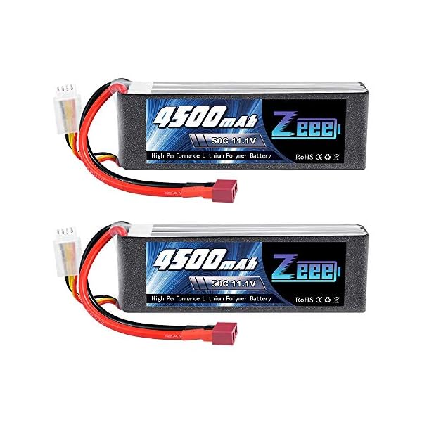 Zeee 3S LiPo Akku 11,1V 4500mAh 50C RC Batterie mit Deans T Stecker für RC Car RC Truck RC Auto Boot Helicopter LKW RC…