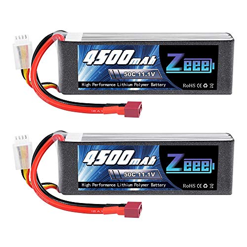Zeee 3S LiPo Akku 11,1V 4500mAh 50C RC Batterie mit Deans T Stecker für RC Car RC Truck RC Auto Boot Helicopter LKW RC…