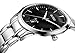 BUREI Men's Thin Wrist Watches with Sapphire Crystal Black Face Metal Band