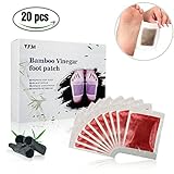 Foot Pads, LuckyFine 10 Pairs Bamboo Vinegar Foot Patch, Relieve Tired Foot Pads ,Foot Care Relaxing Sheet