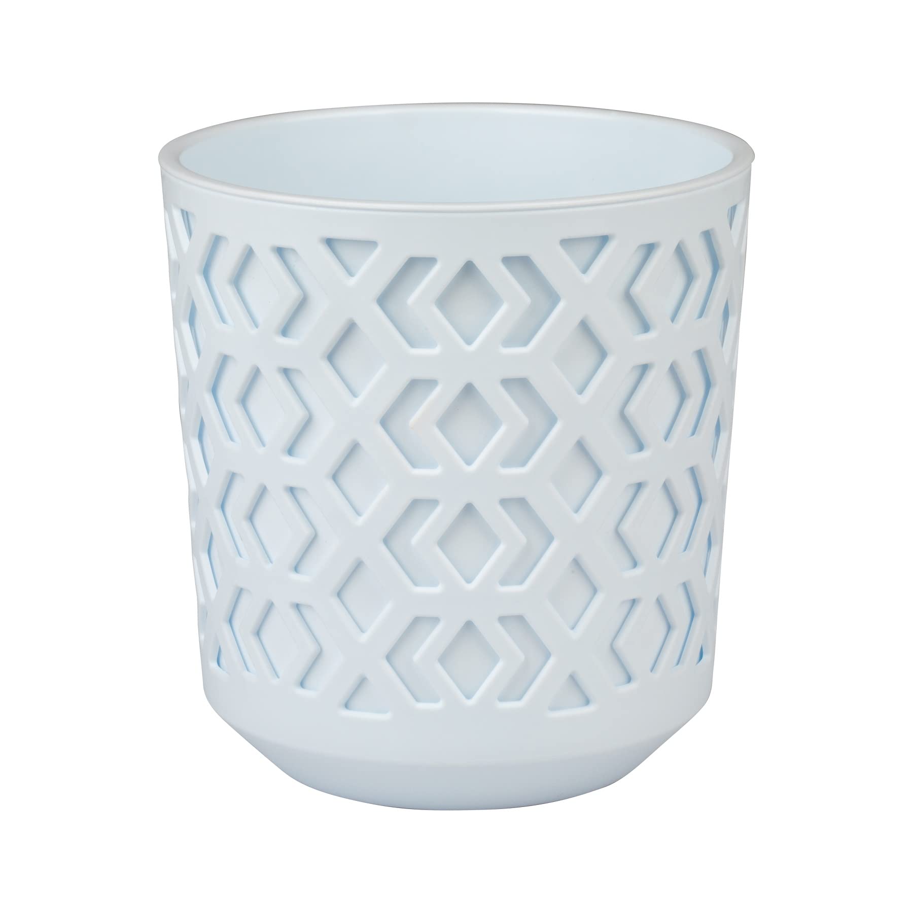 Home Garden Ornaments Plant Pots Indoor, Indoor Plant Pot - Decorative Plastic Flower Pots with Basket and Insert, Mix and Match Colours (Diameter: 14cm, White and White)