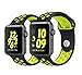 Vitech Soft Silicone Nike+ Sport Style Replacement Strap band for Apple Wrist Watch Series 1 Series 2 (42mm M/L Black/Volt)