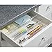 mDesign Shallow Kitchen Drawer Organizer for Silverware, Spatulas, Gadgets - Large, Clear