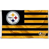 Pittsburgh Steelers USA American Nation Stripes 3x5 Grommet Flag