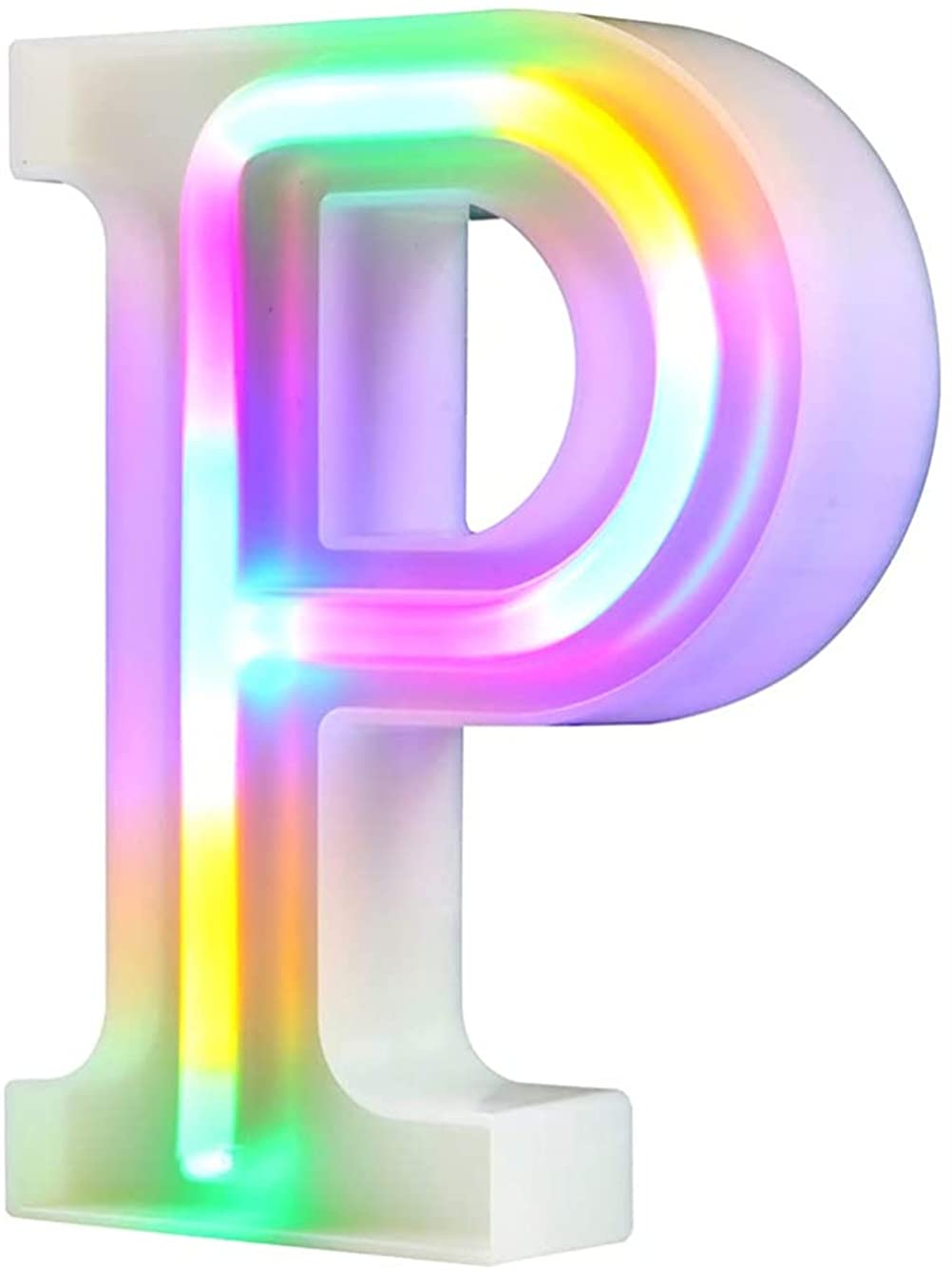 Light Up LED Lights, Neon Night Lights for Wall Decoration - Colorful Letters (P) — image 1